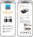 Joyroom Reduction Adapter 2-Pack Type-C to USB Schwarz (S-H152)