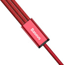 Rapid Baseus Series 3-in-1 Kabel Micro + Lightning + Type-C 3A 1.2M Rot (CAMLT-SU09)