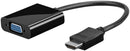 Goobay HDMI-zu-VGA-Audioadapter, 15cm - Schwarz