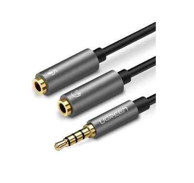 UGREEN 3,5mm Headset Splitter Kabel für Mikrofon & Audio – Schwarz