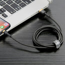 Baseus Cafule Cable Robustes Nylonkabel USB / Lightning QC3.0 2,4A 1M - Schwarz-Gold