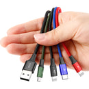 Baseus Fast 4-in-1 Kabel für iP(2)+Type-C+Micro 3.5A 1.2m Schwarz (CA1T4-A01)