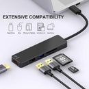SiGN 5-in-1 USB-C-Adapter HDMI 4K MicroSD, max. 15 W, 5 V, 3 A – Schwarz