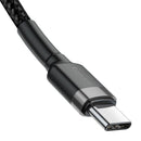 Baseus Cafule Type-C PD2.0 60W Flash Aufladen Datenleitung (20V 3A) 2m Grau+Schwarz (CATKLF-HG1)