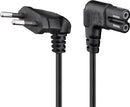 Goobay CEE 7/16 auf C7 Stromkabel, 2m - Schwarz