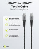 Goobay USB-C auf USB-C Kabel, 1m, USB 2.0 - Schwarz