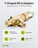 Goobay RCA Y Adapter Audio-Splitter - Gold