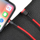 Baseus Cafule Kabel USB für iP 2.4A 0.5m Rot+Rot (CALKLF-A09)