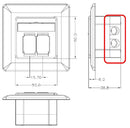 Goobay CAT6 RJ45 Netzwerkdose, Geschirmt - Weiß