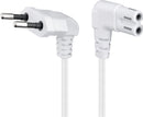 Goobay CEE 7/16 auf C7 Stromkabel, 1,50m - Weiß