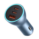 Baseus Golden Contactor Pro Triple Fast Charger Autoladegerät 65W U+C+C Wathet blau