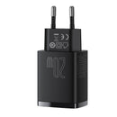 Baseus Compact Schnellladegerät U+C 20W EU Schwarz