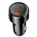 Baseus Magic Series PPS-Digitalanzeige (Typ-C PD+QC) Intelligentes Dual-Schnellladen und Autoladen mit 45 W Schwarz