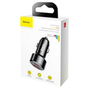 Baseus Magic Series PPS-Digitalanzeige (Typ-C PD+QC) Intelligentes Dual-Schnellladen und Autoladen mit 45 W Schwarz