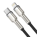 Baseus Cafule Metall-Lightning-Kabel PD20W 25 cm – Schwarz