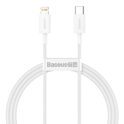 Baseus Superior Series Schnellladekabel Datenkabel Typ-C zu iP PD 20W 1m - Weiß (CATLYS-A02)