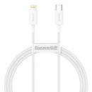 Baseus Superior Series Schnellladekabel Datenkabel Typ-C zu iP PD 20W 1m - Weiß (CATLYS-A02)
