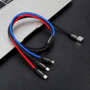 Baseus Rapid USB-Kabel 3in1 Typ C / Lightning / Micro 3A 1,2M - Schwarz