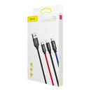 Baseus Rapid USB-Kabel 3in1 Typ C / Lightning / Micro 3A 1,2M - Schwarz