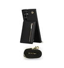 Zipper Wallet Hülle Case für Samsung Galaxy S24 Ultra - Schwarz