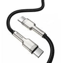Baseus Cafule Series Metalldatenkabel Typ-C zu Typ-C 100W 1m - Schwarz (CATJK-C01)