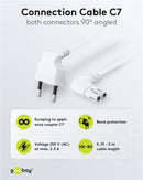 Goobay Stromkabel CEE 7/16 – C7, 3m - Weiß