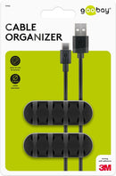 Goobay Set mit 2 Kabelmanagement-Clips 4-Slots – Schwarz