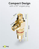 Goobay RCA Y Adapter Audio-Splitter - Gold