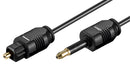 Goobay Toslink — Mini Toslink 2m, Optisches Kabel - Schwarz