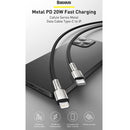Baseus Cafule Metall-Lightning-Kabel PD20W 25 cm – Schwarz