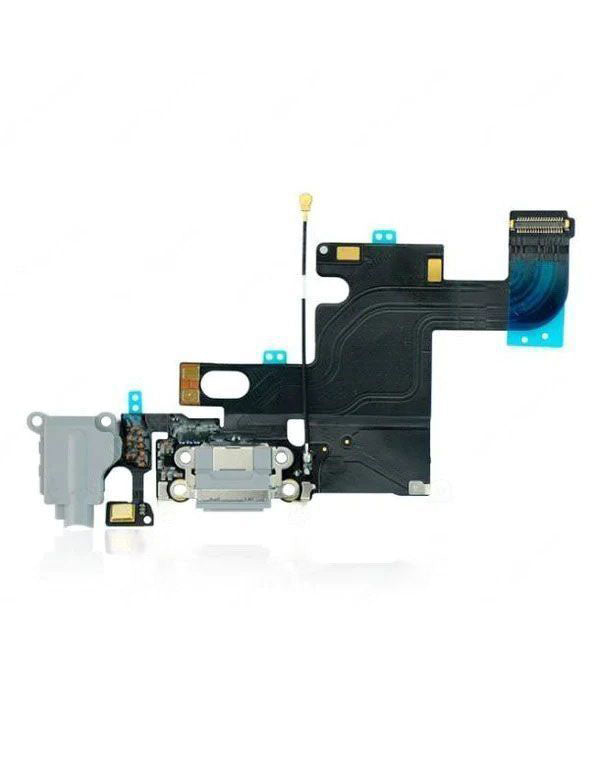 Charging Port Kabel - Ladebuchse - Ladebuchse Kompatibel für iPhone 6 (Aftermarket Qualität) (Silber)