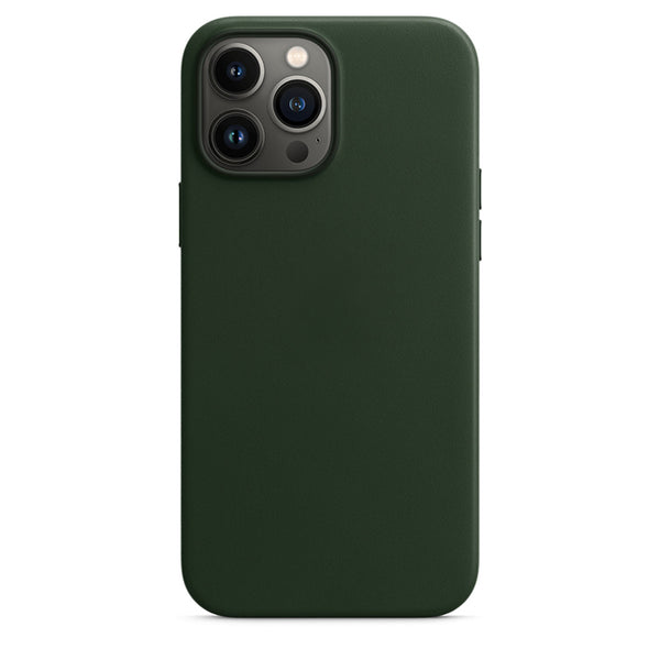 Echtleder Case Hülle Mit MagSafe für iPhone 13 - Grün
