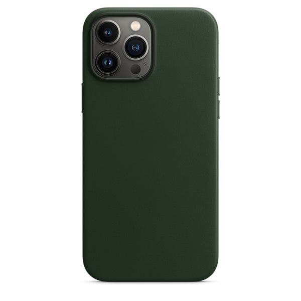 Echtleder Case Hülle Mit MagSafe für iPhone 14 Pro - Grün