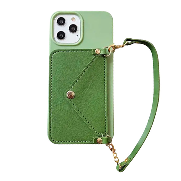 Hellgrün Handtasche Case Hülle für iPhone 13 Pro Max