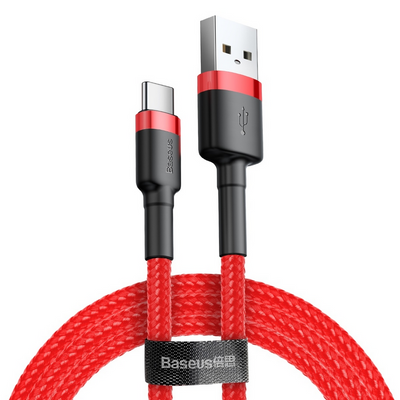 Baseus Cafule Kabel USB für Type-C 3A 1m Rot+Rot (CATKLF-B09)