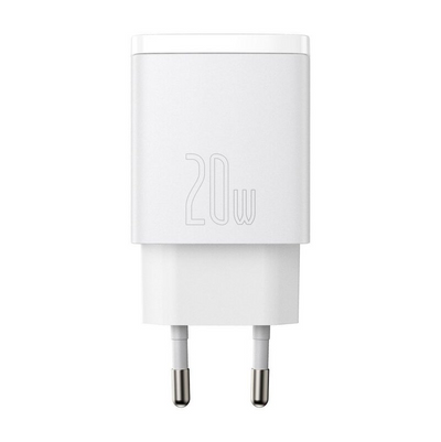 Baseus Compact Quick Charger U+C 20W EU Weiss (CCXJ-B02)