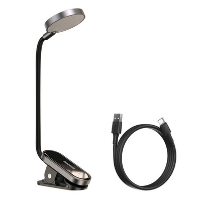 Baseus Comfürt Reading Mini Clip Lamp Dunkelgrau (DGRAD-0G)