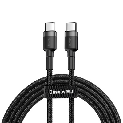 Baseus Cafule Type-C PD2.0 60W flash Aufladen Datenleitung (20V 3A) 1m Grau+Schwarz (CATKLF-GG1)