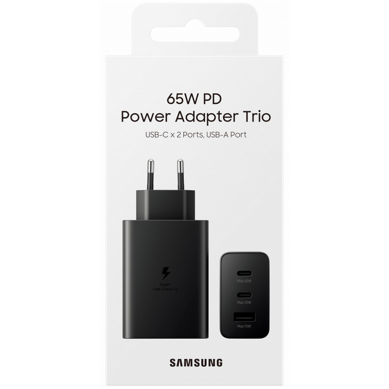 65W Power Adapter Trio USB