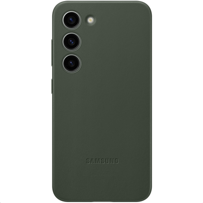 Samsung Leder Cover Hülle für Galaxy S23 Grün EF-VS911LGEGWW (Retail Pack)