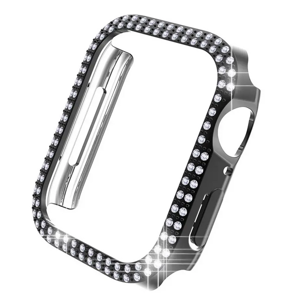 Diamant Schutzhülle für Apple Watch Series 7/8/SE 2022 (45mm) - Schwarz