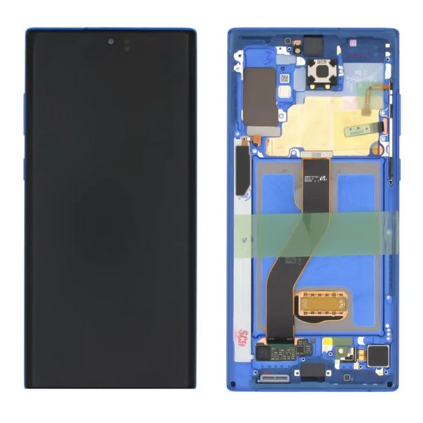 Galaxy Note 10 Plus Blau OLED Display Bildschirm - SM-N975 / GH82-20838D / GH82-20900D (Service Pack)