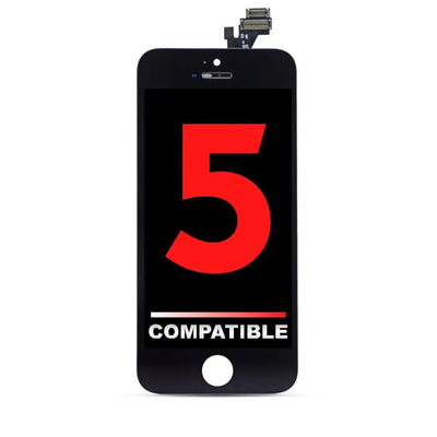 iPhone 5 Kompatibel LCD Assembly Display Bildschirm Schwarz