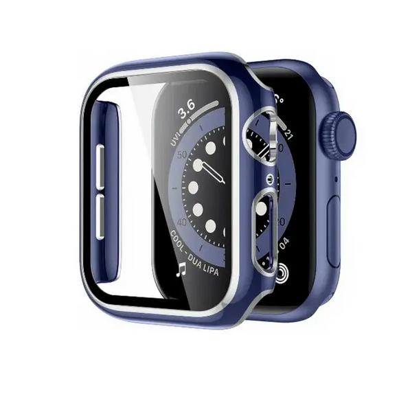 Versilbert Schutzhülle für Apple Watch Series 7/8/SE 2022 (45mm) - Blau
