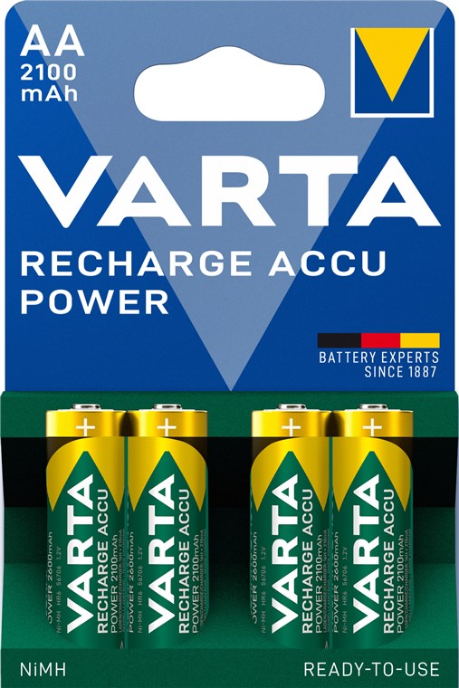 VARTA Recharge ACCU Power AA 2100mAh - (4 Stück)