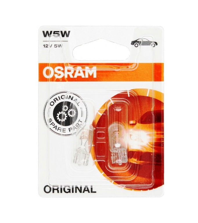 OSRAM 2825 Klar W5W 12V 5W W2,1x9,5d Standlicht – (2 Stk.)