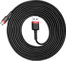 Baseus Cafule Kabel USB Für Micro 2A 3m - Rot Schwarz (CAMKLF-H91)