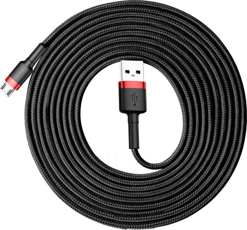 Baseus Cafule Kabel USB Für Micro 2A 3m - Rot Schwarz (CAMKLF-H91)