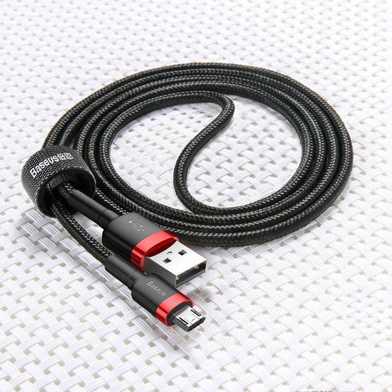 Baseus Cafule Kabel USB Für Micro 2A 3m - Rot Schwarz (CAMKLF-H91)