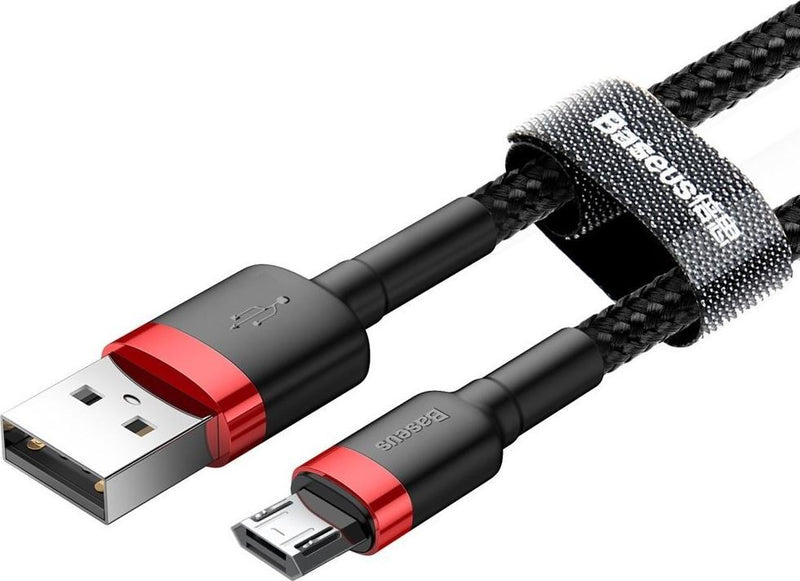 Baseus Cafule Kabel USB Für Micro 2A 3m - Rot Schwarz (CAMKLF-H91)